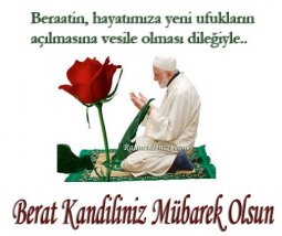 Berat kandili kutlama mesajı.